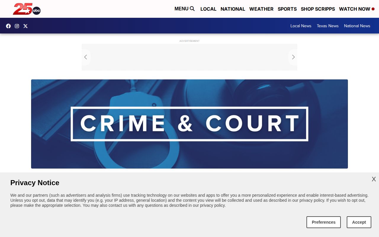KXXV Bell County crime and court news page